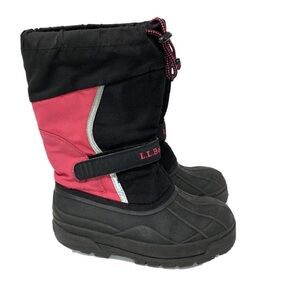 L.L Bean Black & Pink Pull On Rain & Snow Northwoods  Boots